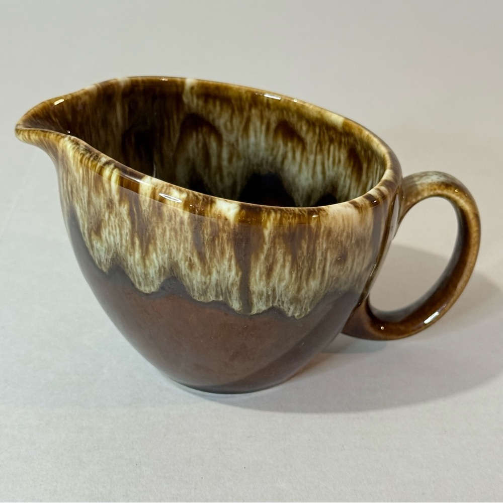Vintage USA Brown Drip Glaze Creamer / Gravy Boat – Unmarked Maker
